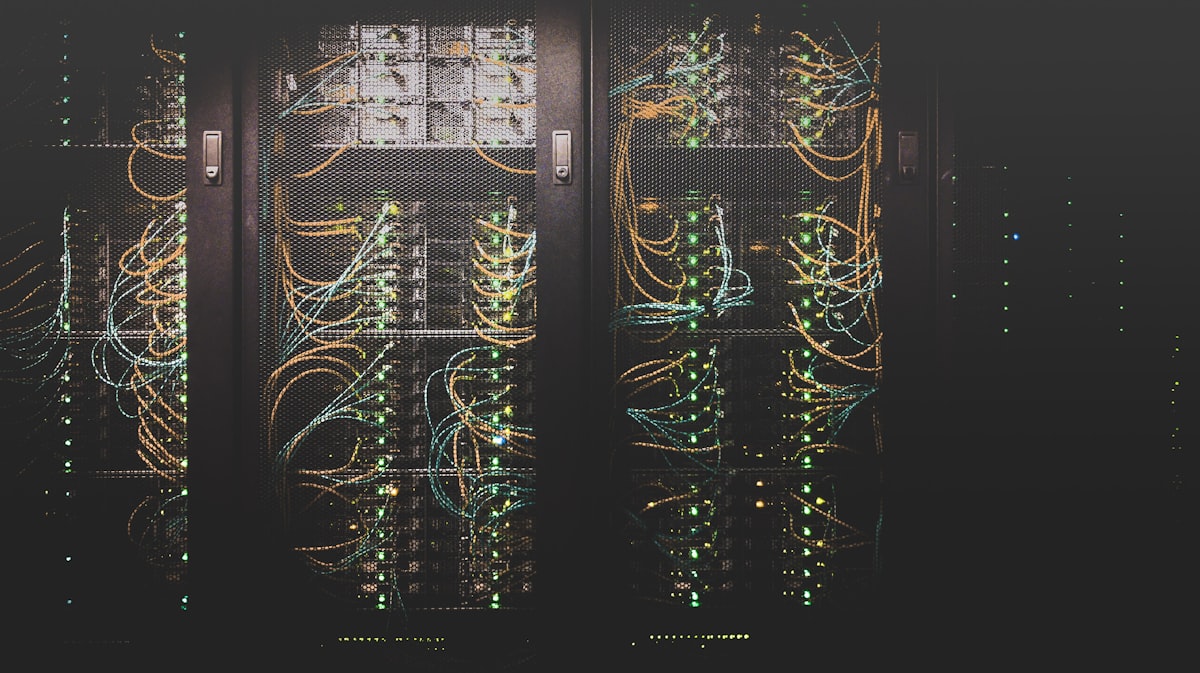 Real Datacenter Server Rack Photography